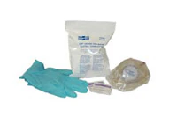 Pacc-Kit Safety Equipment EMT Grade CPR Mask, Adult, Disposable, Cushion Seal, with 1-Way Valve, O2 Inlet, Gloves and Towelettes