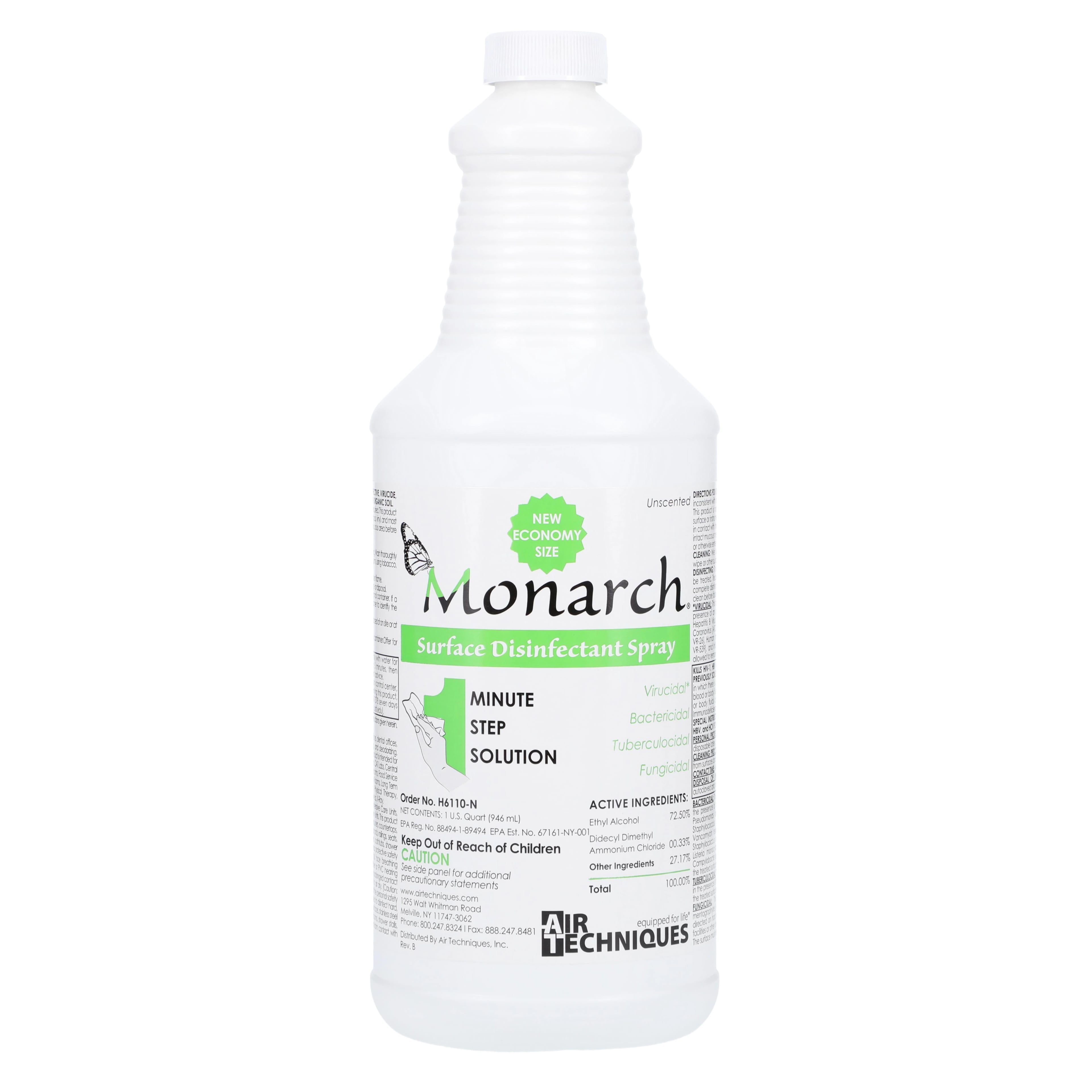 Air Techniques Monarch Surface Disinfectant Spray, 32 oz Bottle, H6110-N