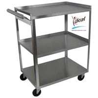Ideal Medical Stainless Steel Utility Cart, 16" x 24" x 32"