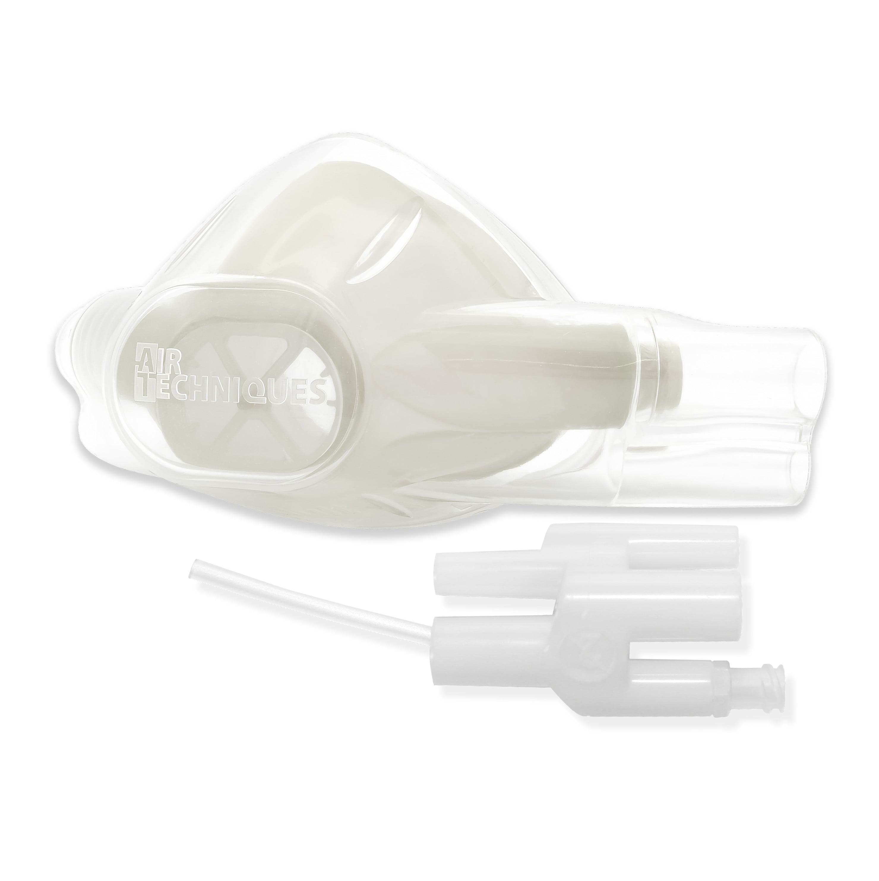 Air Techniques FlowStar Double Nasal Hood, Adult, Single Use, Non-Scented Pure Ghost, Latex Free, 12/Box