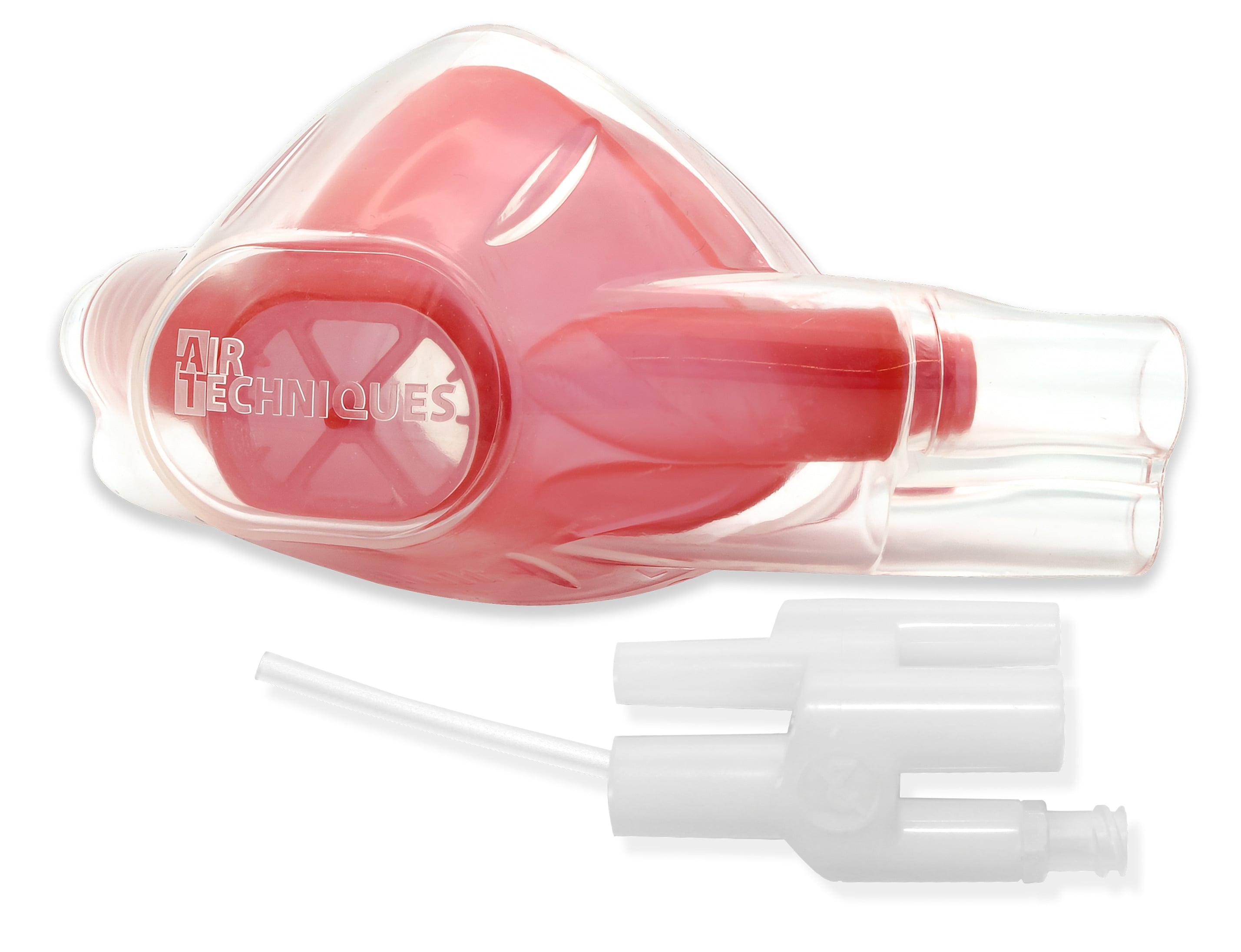 Air Techniques FlowStar Double Nasal Hood, Pediatric, Strawberry Delight, Latex-Free, CO2 Adapter Kit, 12/Box