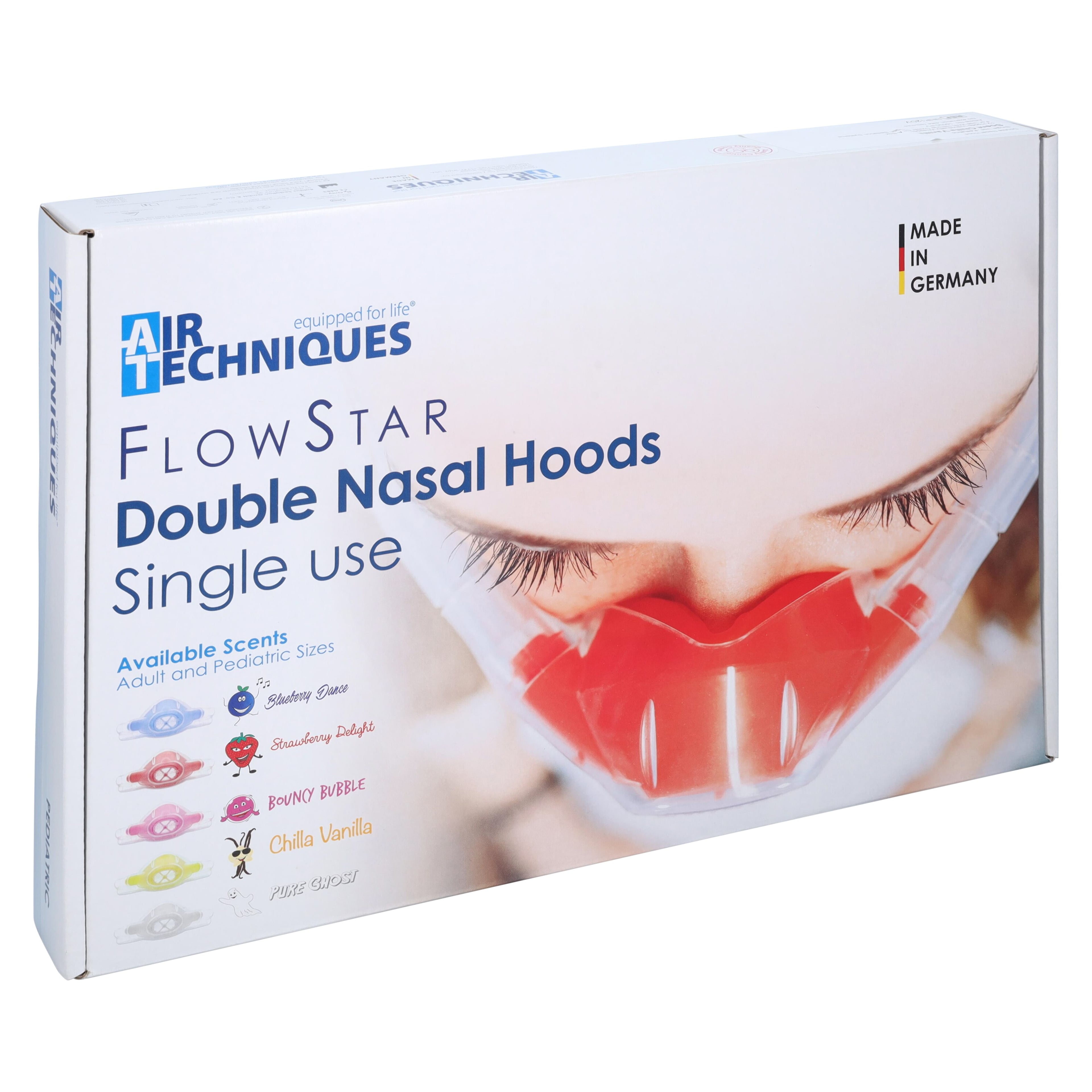 Air Techniques FlowStar Double Nasal Hood, Pediatric, Chai Vanilla Scent, Latex Free, 12/Box, 01KEZKNMVM2VJFCGCTFRZE87C2