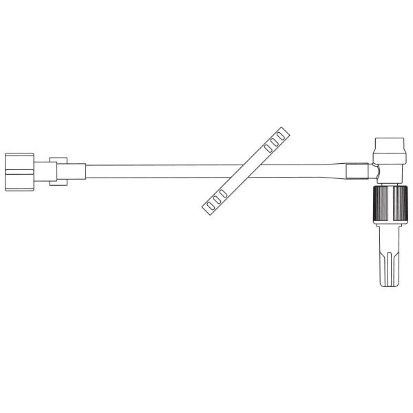 Baxter Interlink T Connector Injection Site IV Extension Set, 5.2", Rotating Male Luer Lock Adapter, Sterile, Non-DEHP, Latex-Free, 200/Case
