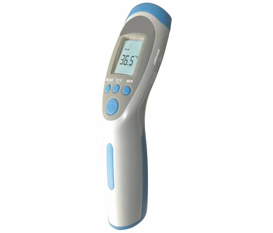 DYLS Infrared Non-Contact Thermometer, Reusable, Dual Scale, 2 AA Battery
