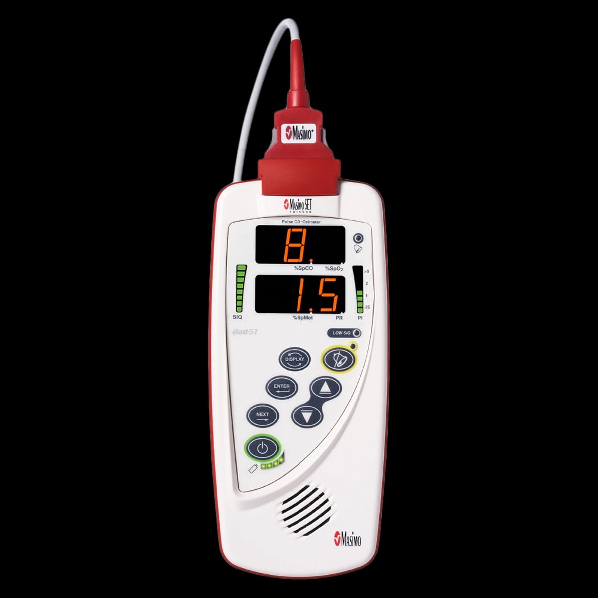 Masimo Rad-57 Pulse CO-Oximeter with Adult/Pediatric Sensor and RC-01 Cable