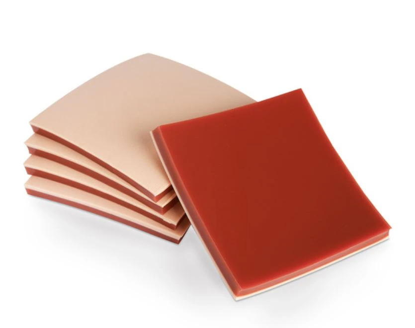 Life/form Subcutaneous Surgical Pads for Chest Tube Manikin/Pericardiocentesis Simulator, Tan/Burgundy, 5/Package