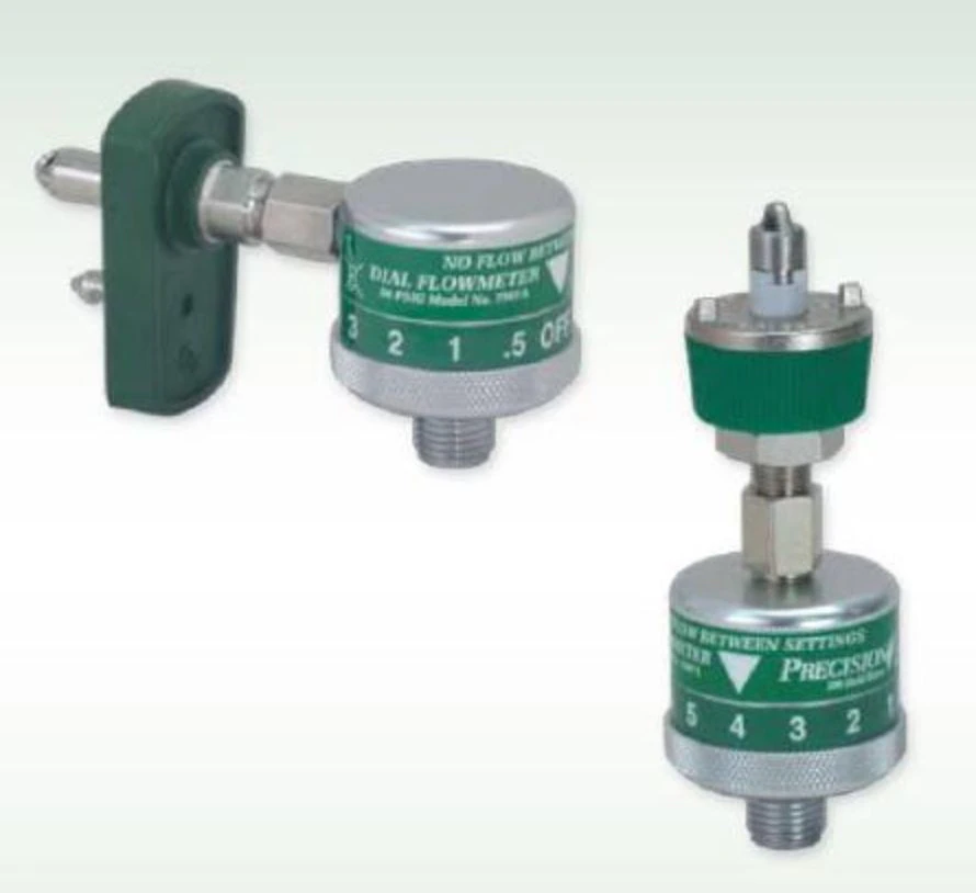 Precision Medical Oxygen Flow Meter, Dial 0-15 LPM, without Adapter