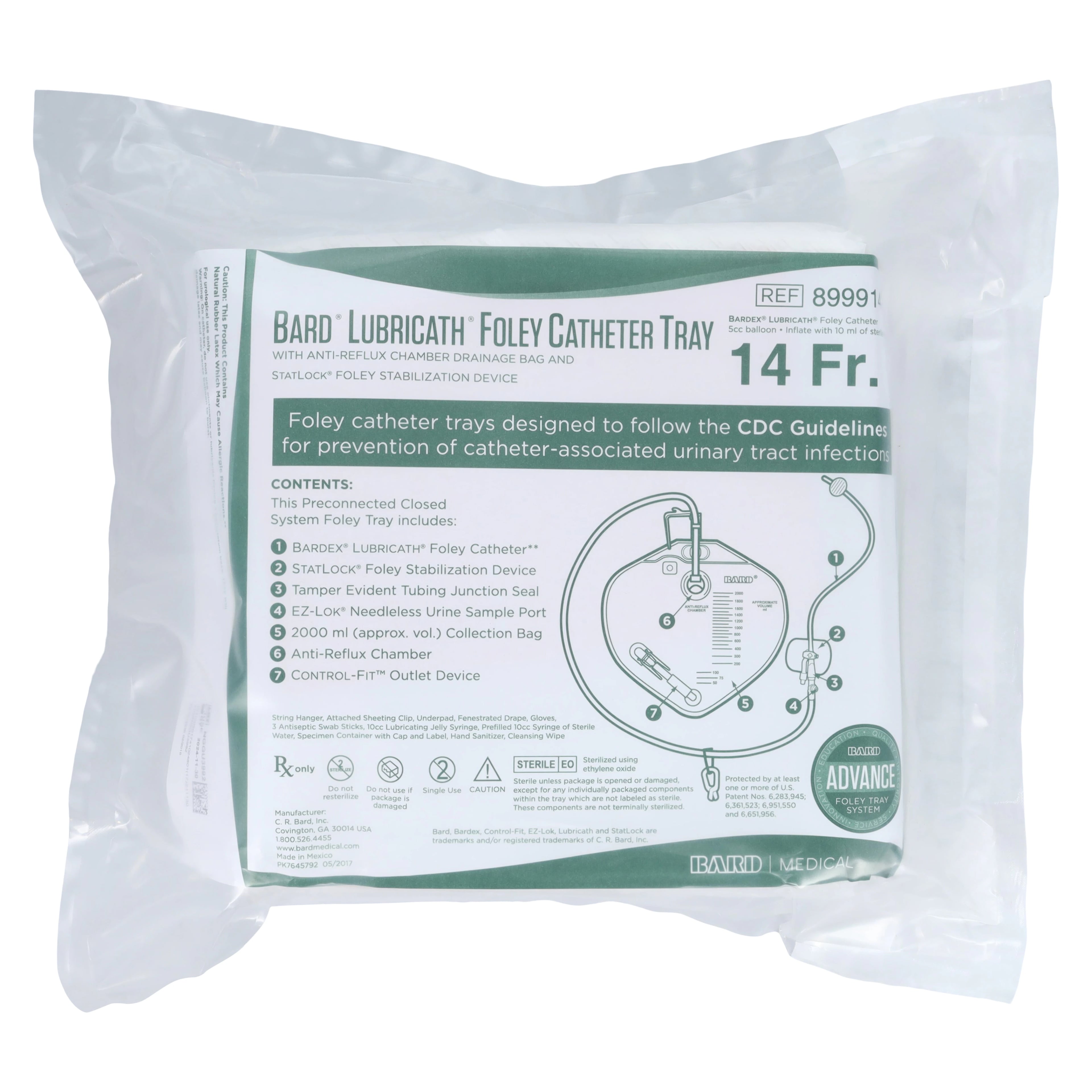 Bard Medical Advance Lubricath Foley Tray with Drainage Bag