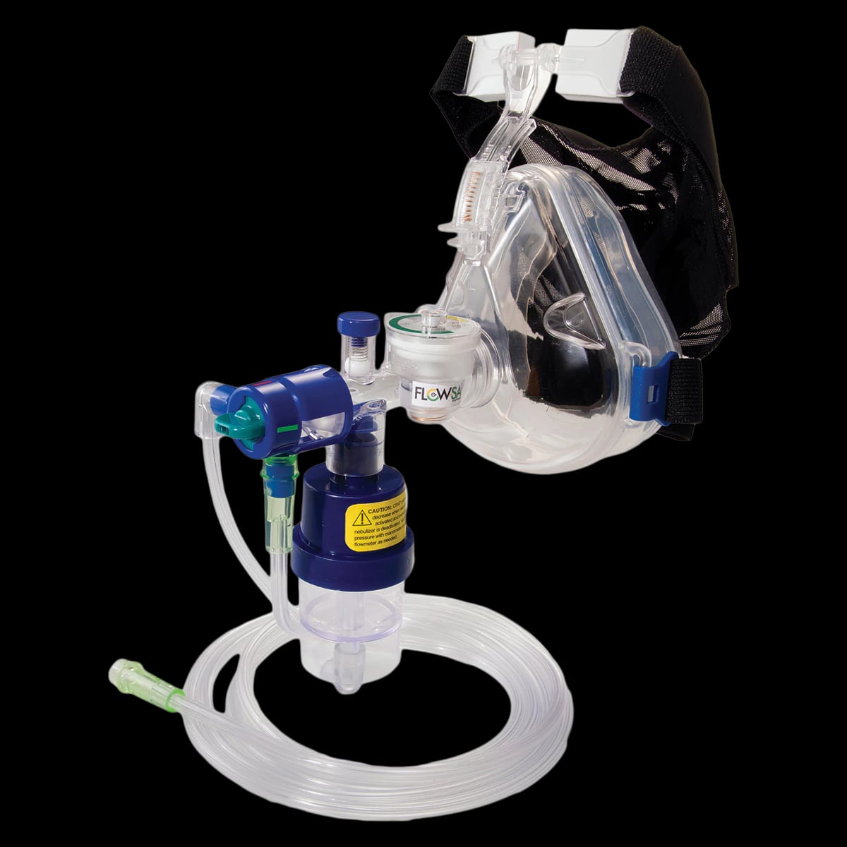 Mercury Medical Flow-Safe II CPAP Mask System with EZflow MAX Nebulizer, Adult Large, with Ports