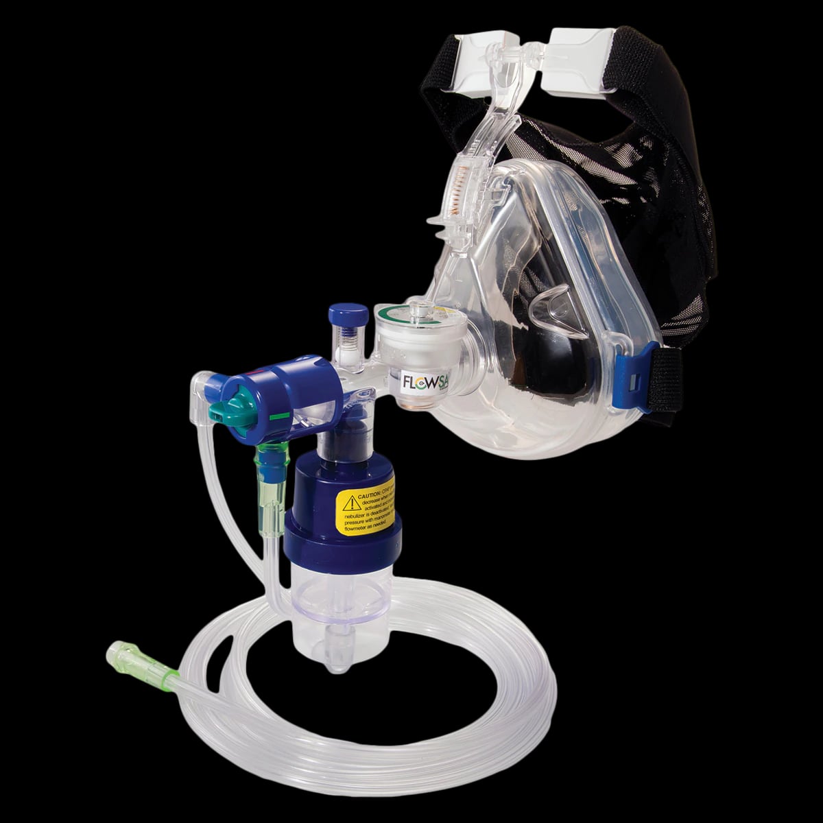 Mercury Medical Flow-Safe II EZ CPAP Mask System with Ports and EZflow MAX Nebulizer, Each