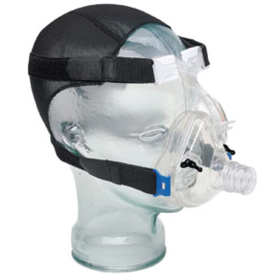 Mercury Medical CPAP Mask, Adult Small/Medium, Clear Face, Disposable, with Straight Connector and O2 Ports, Each