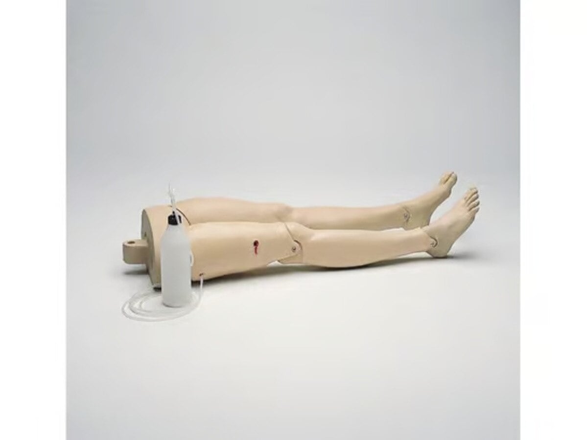 Laerdal Resusci Anne Articulating Legs Bleeding Control Skills Manikin with Reservoir, Tubing, and Blood Concentrate