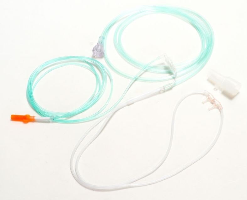 SunMed CO2/O2 Adult Nasal Cannula, 7 ft Tubing, 25/Case
