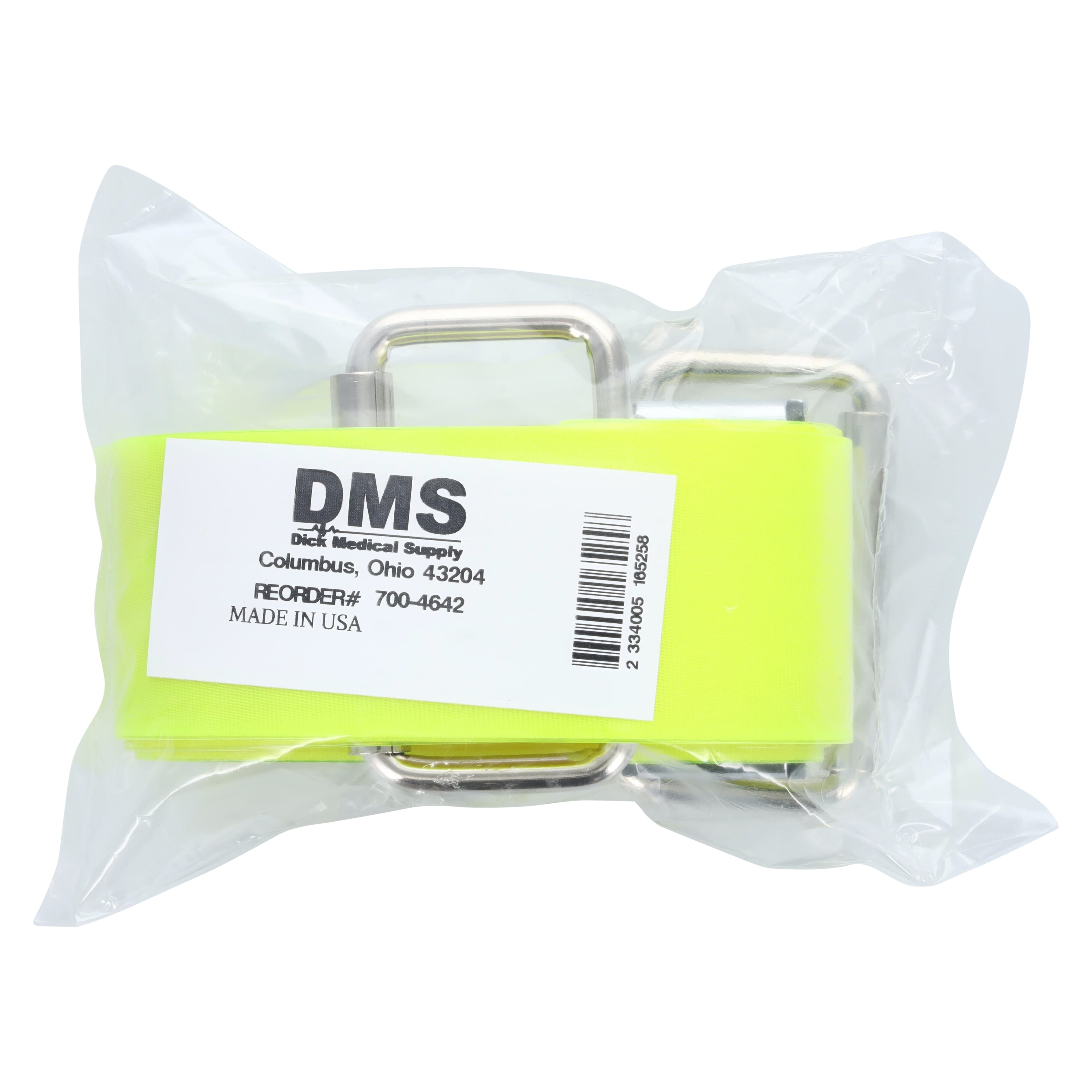 Bio G1 Metal Buckle Strap, Medium/Large, 5 ft, 2-Piece, Yellow