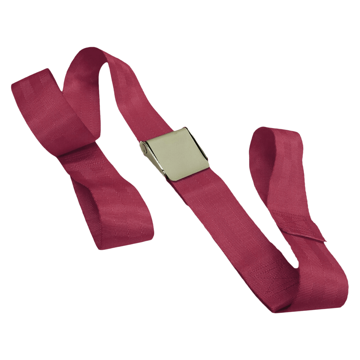 Nylon Restraint Strap, 2-Piece, Metal Cam Buckle, Hook & Loop Ends, 5 ft, Gray