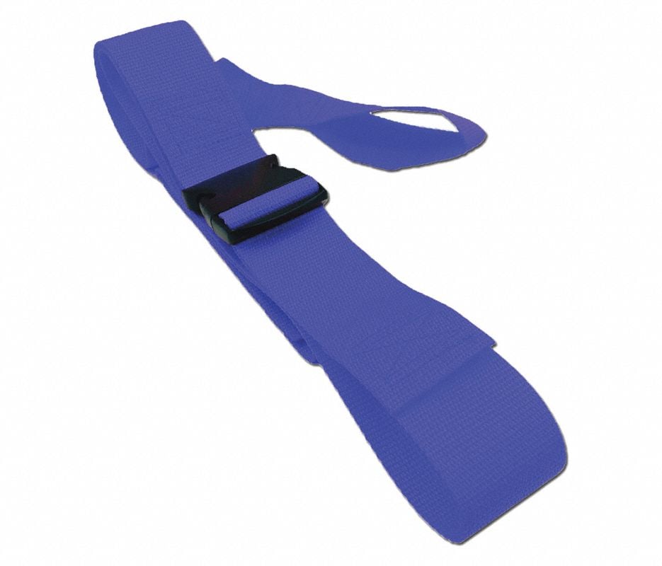 Polypropylene Restraint Strap, 2-Piece with Plastic Buckle and Loop Lock Ends, 6.5 ft, Black