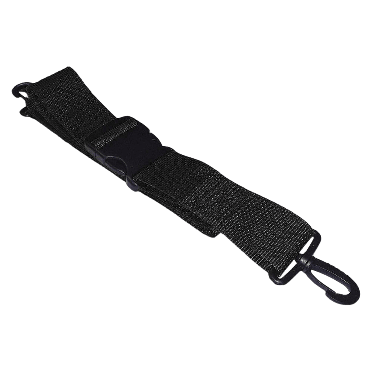 Vinyl Patient Restraint Strap, 2-Piece, Plastic Buckle, Metal Swivel Speed Clips, 5 ft, Black