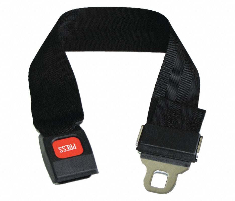 Nylon Extension Strap with Metal Buckle, 4 ft, Black