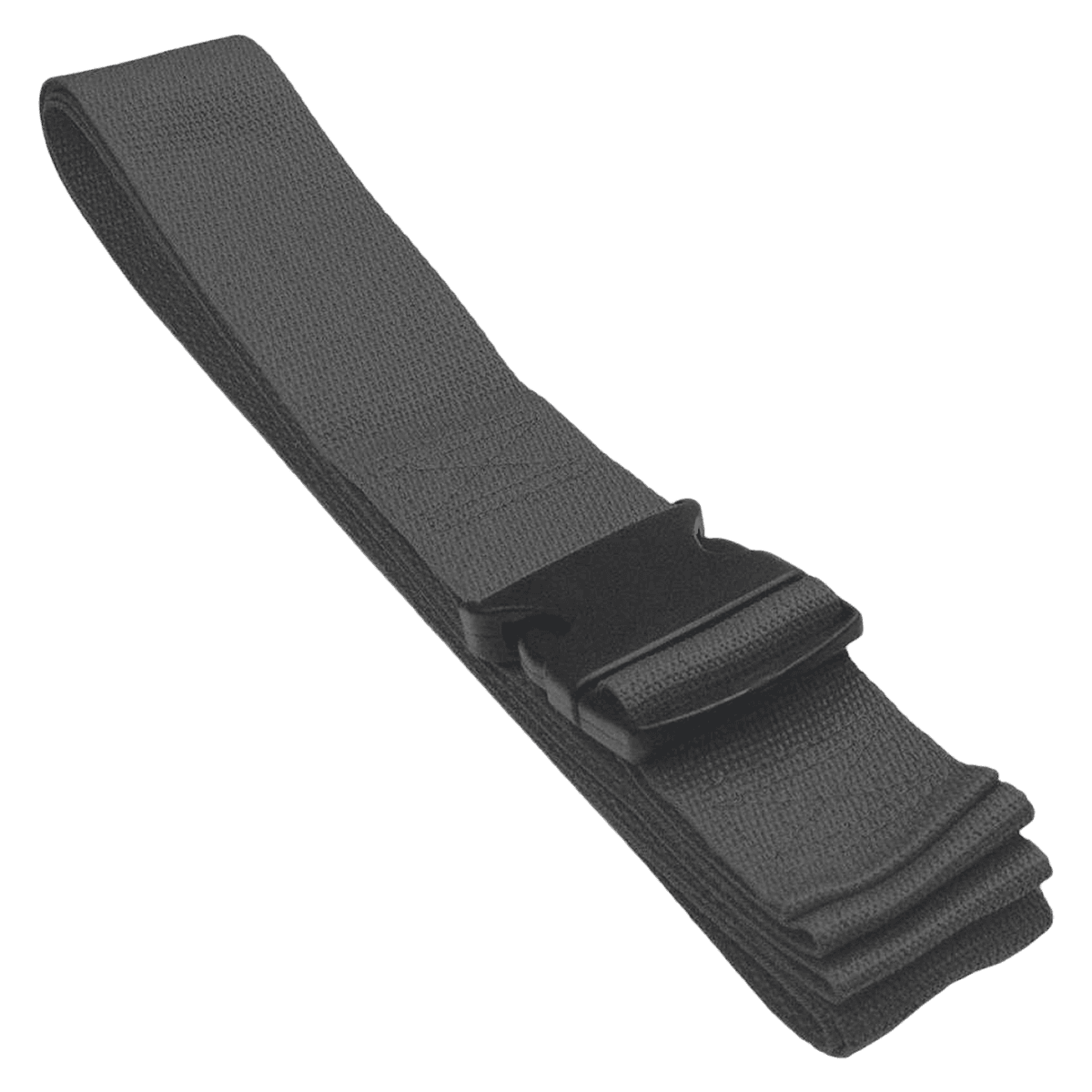 Polypropylene Restraint Strap with Plastic Buckle, 7 ft, Black, 1 Each
