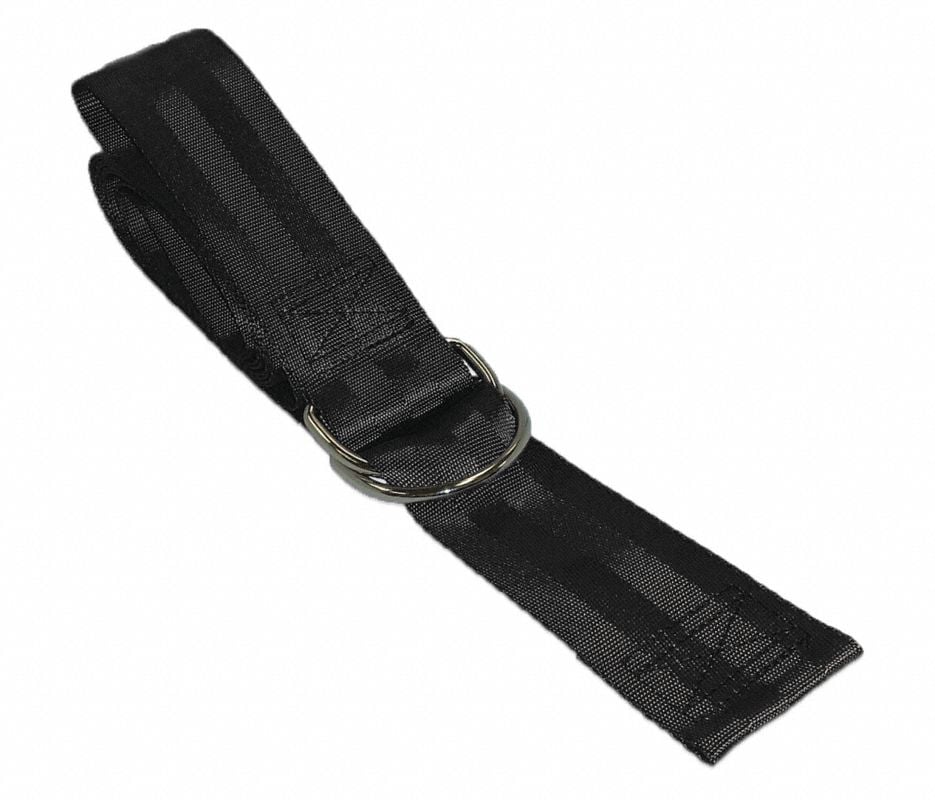 Nylon D-Ring Strap, 15 ft, Black, 1 pc