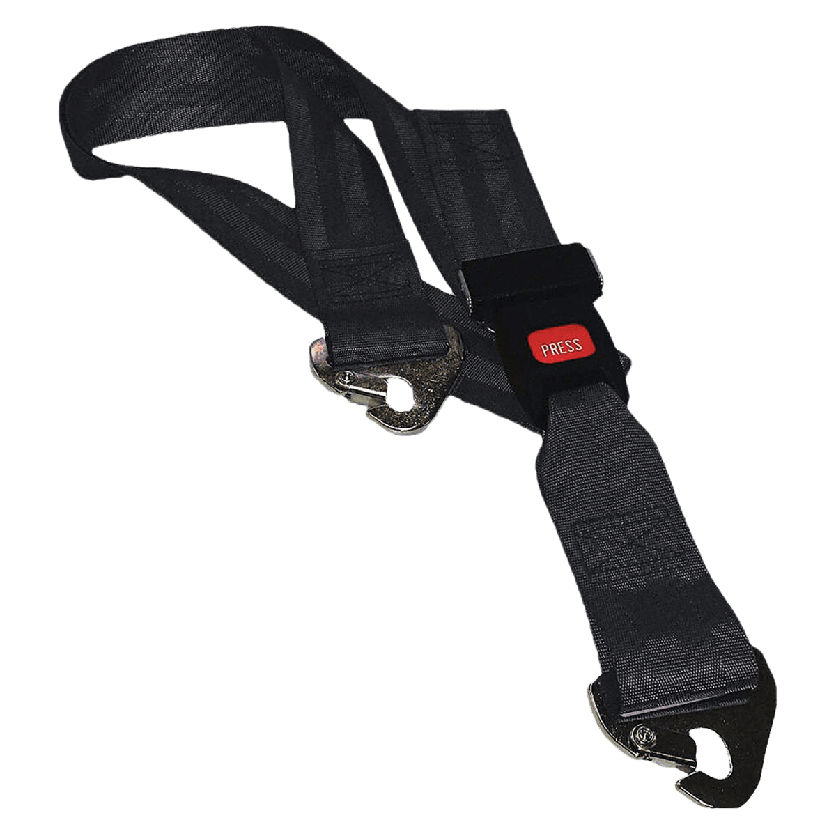 Nylon Strap with Metal Buckle, 7 ft, 2-Piece, Black (Dick Medical Supply)