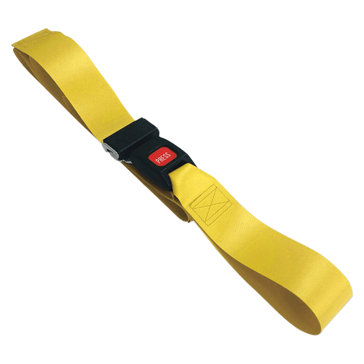 Vinyl Strap with Metal Buckle, 7 ft, 2-Piece, Yellow (Dick Medical Supply)