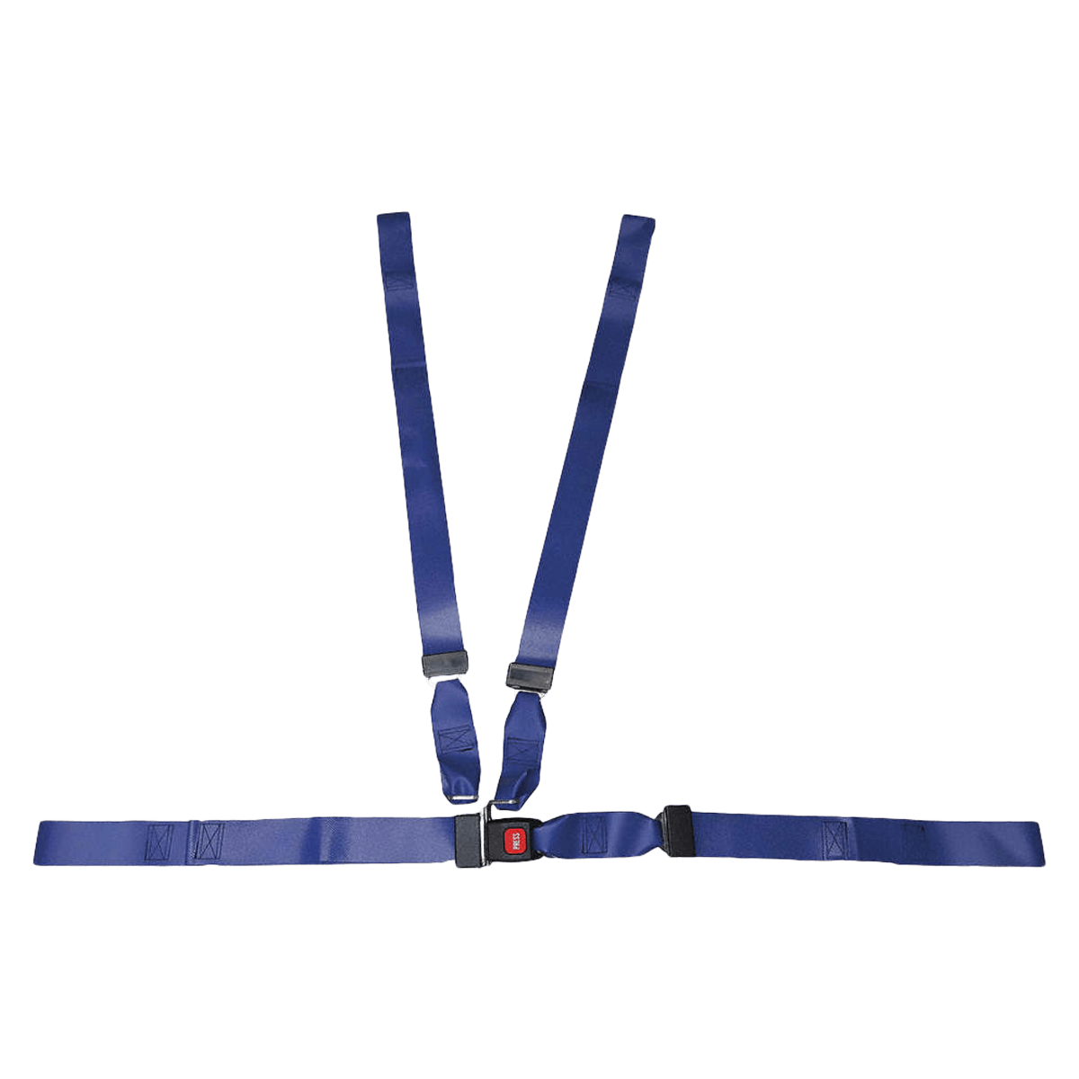 Vinyl Chest Restraint Strap, 4-Point Harness with Push Button Buckle, 7 ft, Black (6500)