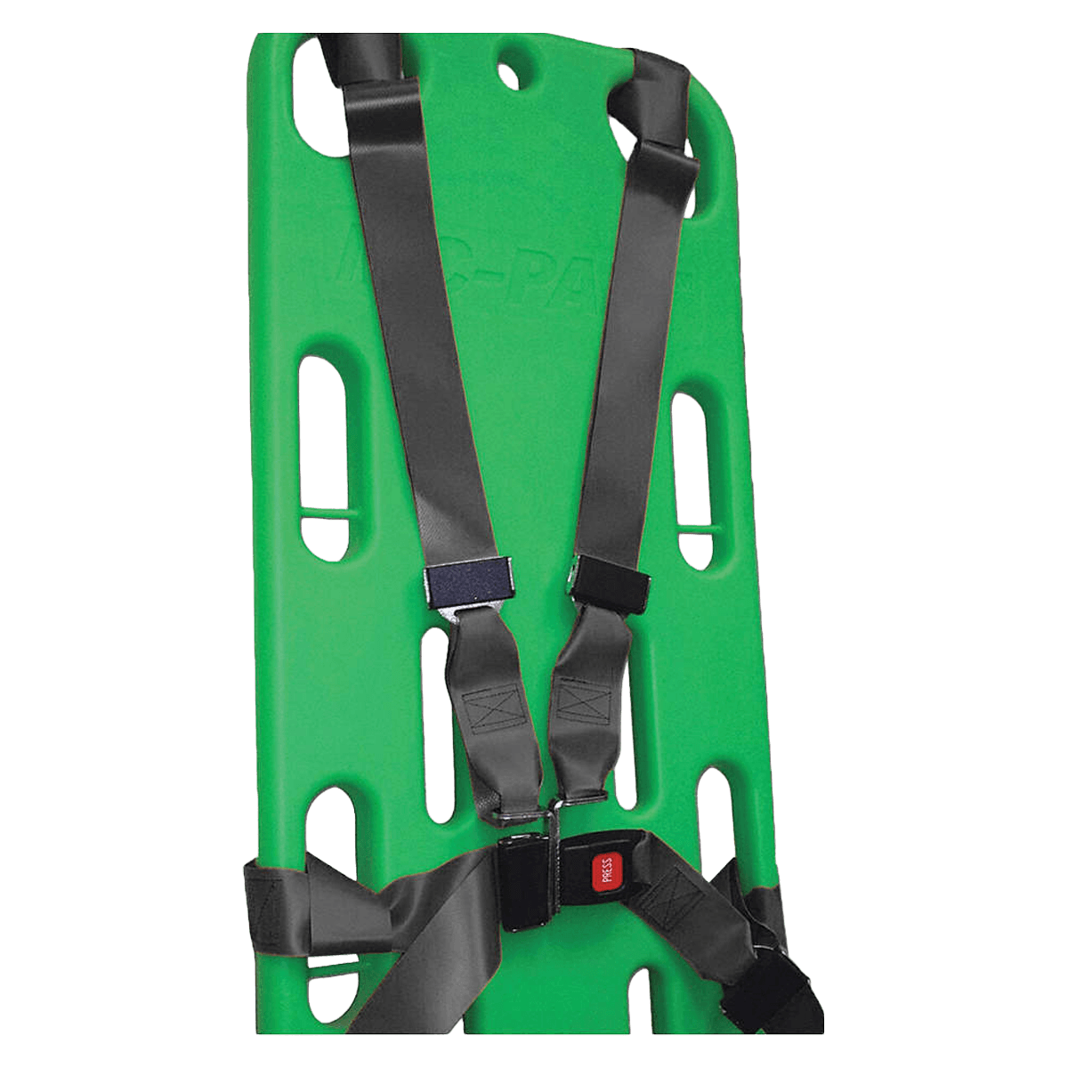 Vinyl Chest Rest Set BK - Restraint Strap with Metal Push Button Buckle