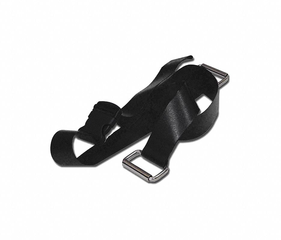 Bio G1 Patient Safety Restraint Strap, Polyester, 2-Piece, Plastic Buckle, Metal Loop Lock Ends, Medium/Large, 7 ft, Black