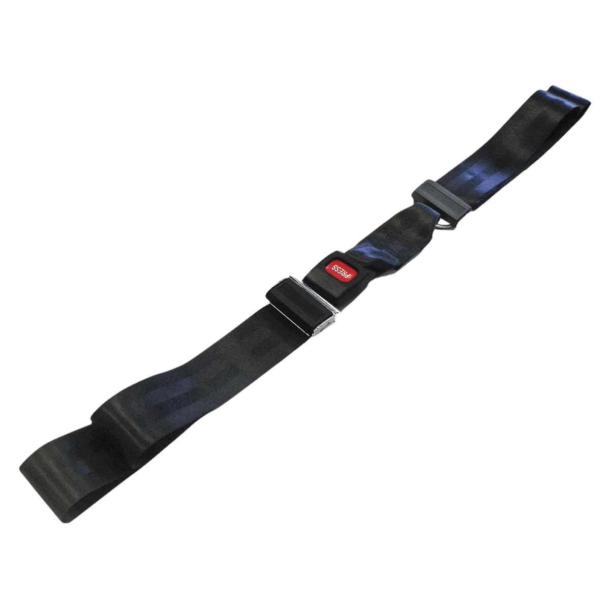 Vinyl Chest Rest Lap Strap, Black, Metal Push Button Buckle, Loop Lock Ends, Each