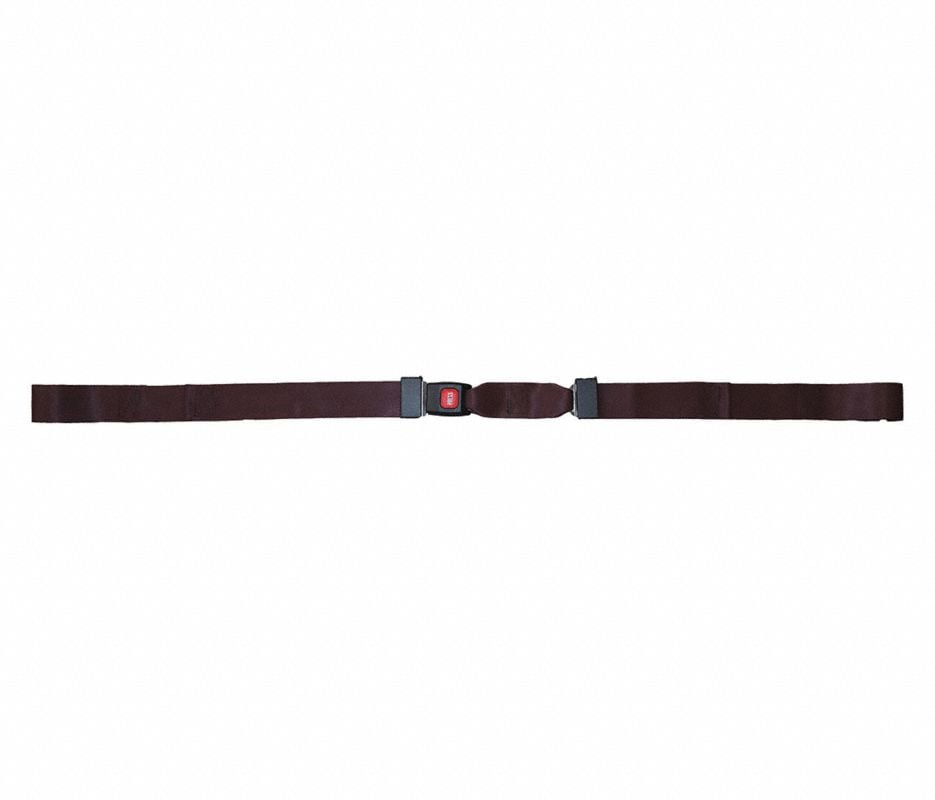 Nylon Chest Restraint Strap with Metal Push Button Buckle, Loop Lock Ends, 7 ft, Each