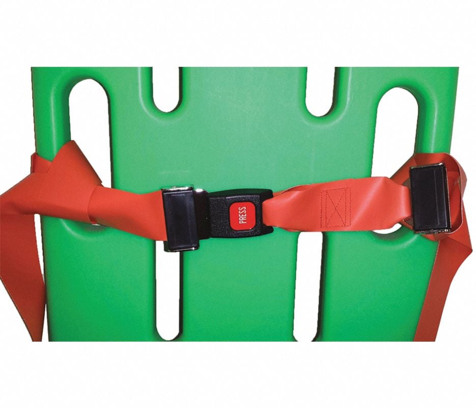 Nylon Chest Restraint Strap, 7 ft, Metal Push Button Buckle, Loop Lock Ends, Each