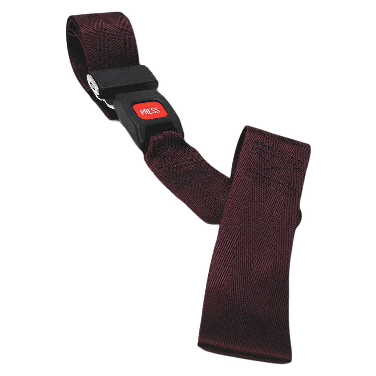 Nylon Restraint Strap, 2-Piece, Metal Push Button Buckle, Loop Lock Ends, 9 ft, Each