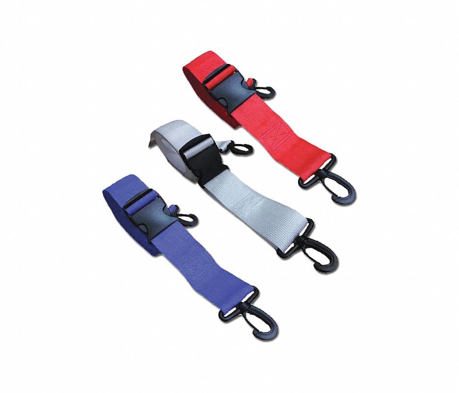 Poly PSR PSSC Restraint Strap, Polyester, Plastic Buckle, Plastic Swivel Speed Clip, 7 ft, 2-Piece, USA