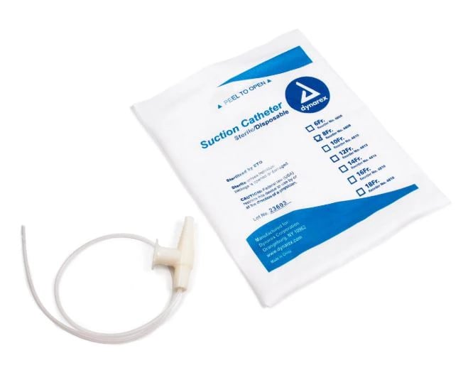 Dynarex Suction Catheter, Sterile, 8FR, Resp-02