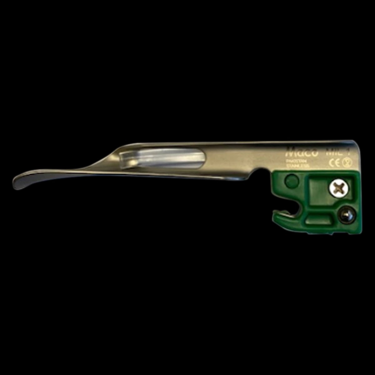 Maco Intl Disposable Fiber Optic Laryngoscope Blade, Miller #1, 1 Each