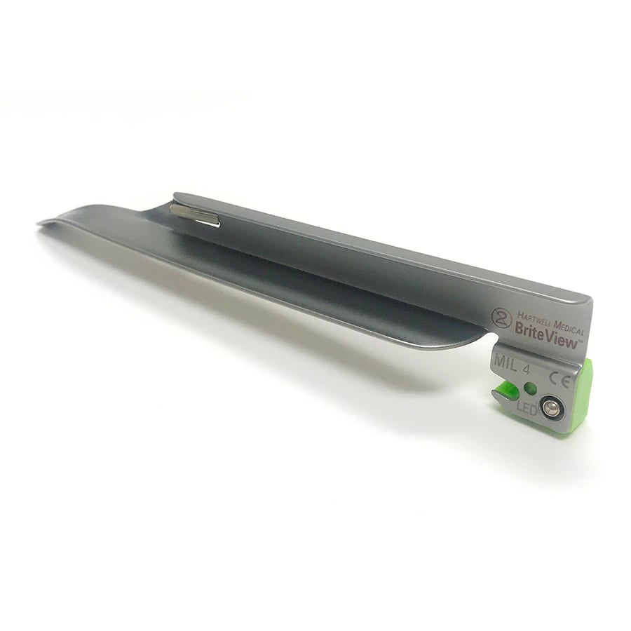 Briteview Laryngoscope Blade, Miller #4, LED