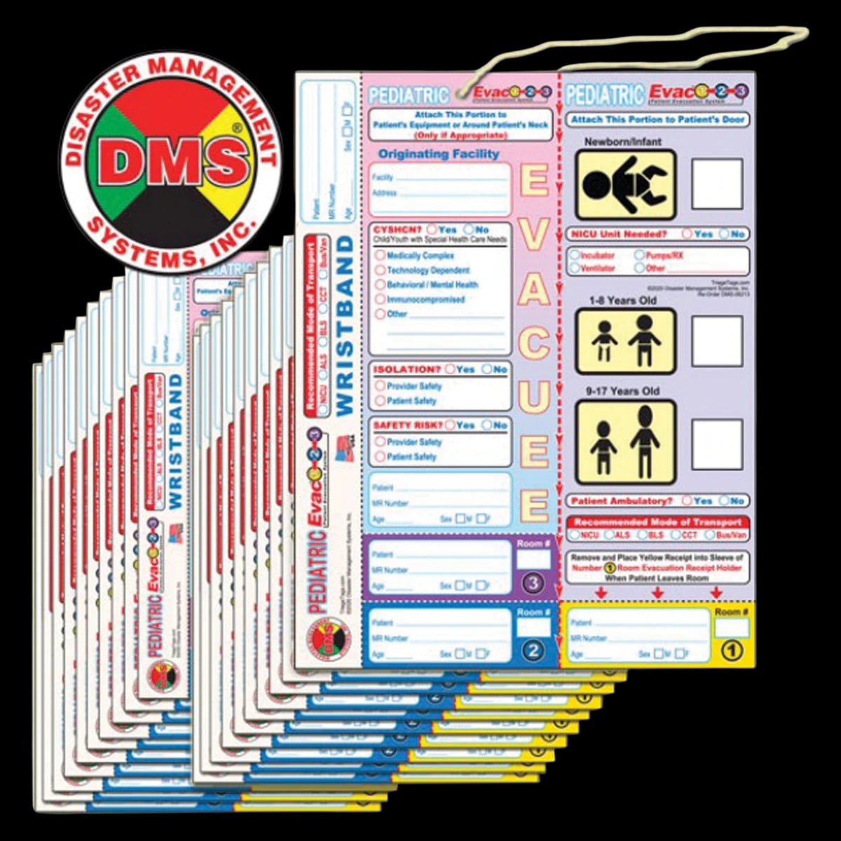 Evac123 Pediatric Evacuation Tags