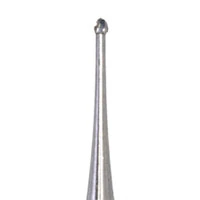 Meisinger Tungsten Carbide Bur, Round #1/2, Friction Grip, 0.6 mm Diameter, 100/Pkg, C0012FG
