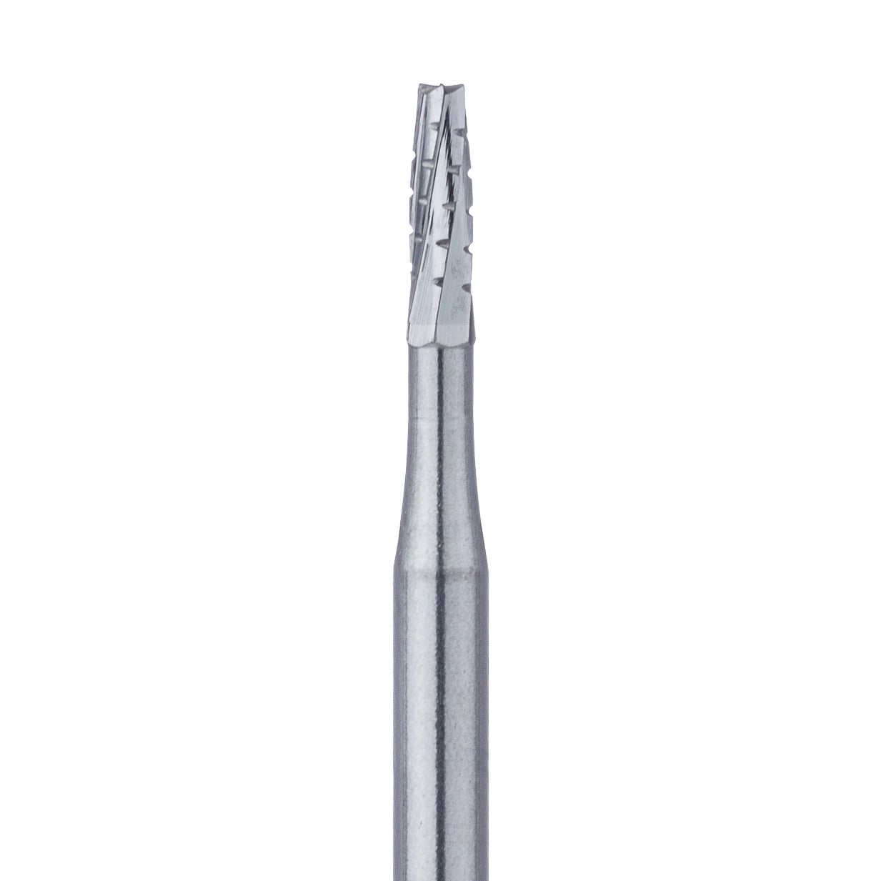 Meisinger Tungsten Carbide Bur HM33-012-FG, #701 Tapered Fissure Cross Cut, Friction Grip, 1.2 mm Diameter, 5/Pkg
