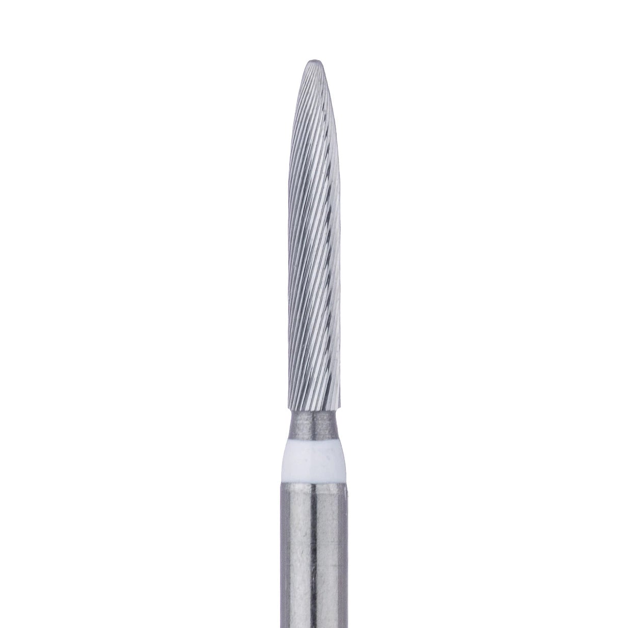 Meisinger HM48LU-012-FG Trimming & Finishing Tungsten Carbide Bur, Flame, Ultra-Fine 30 Flute, 1.2 mm, Friction Grip, 5/Pkg