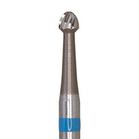 Meisinger HM71-023-HP Lab Carbide Bur, Round #8, Plain Cut, Medium, 2.3 mm Head Diameter, Handpiece (HP), 5/Pkg