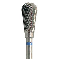 Meisinger HM77-060-HP Lab Carbide Bur, Pear Shape, Medium, Plain Cut, 6.0 mm Head Diameter, HP Shank, 1/Pkg