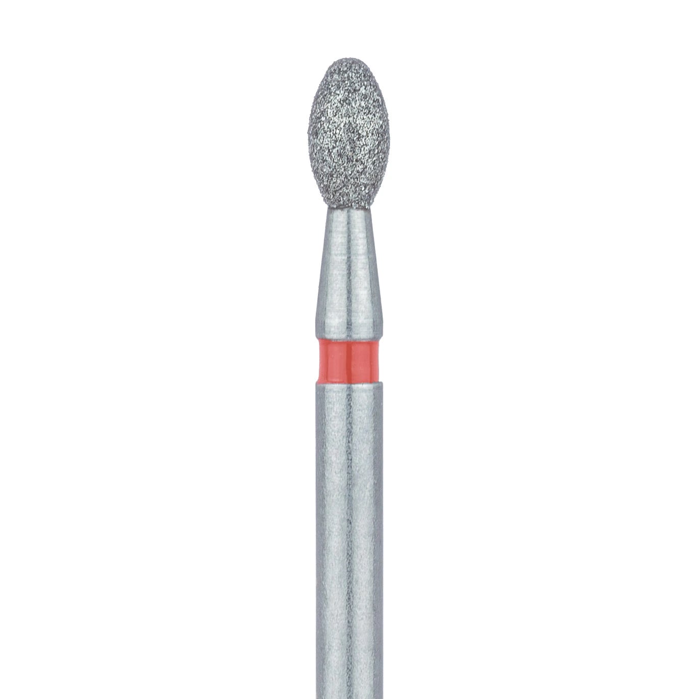Meisinger Multi-Use Diamond Bur, Friction Grip, Egg/Football, 833F, 1.8 mm, Fine, Red, 5/Pk, 833F-018-FG