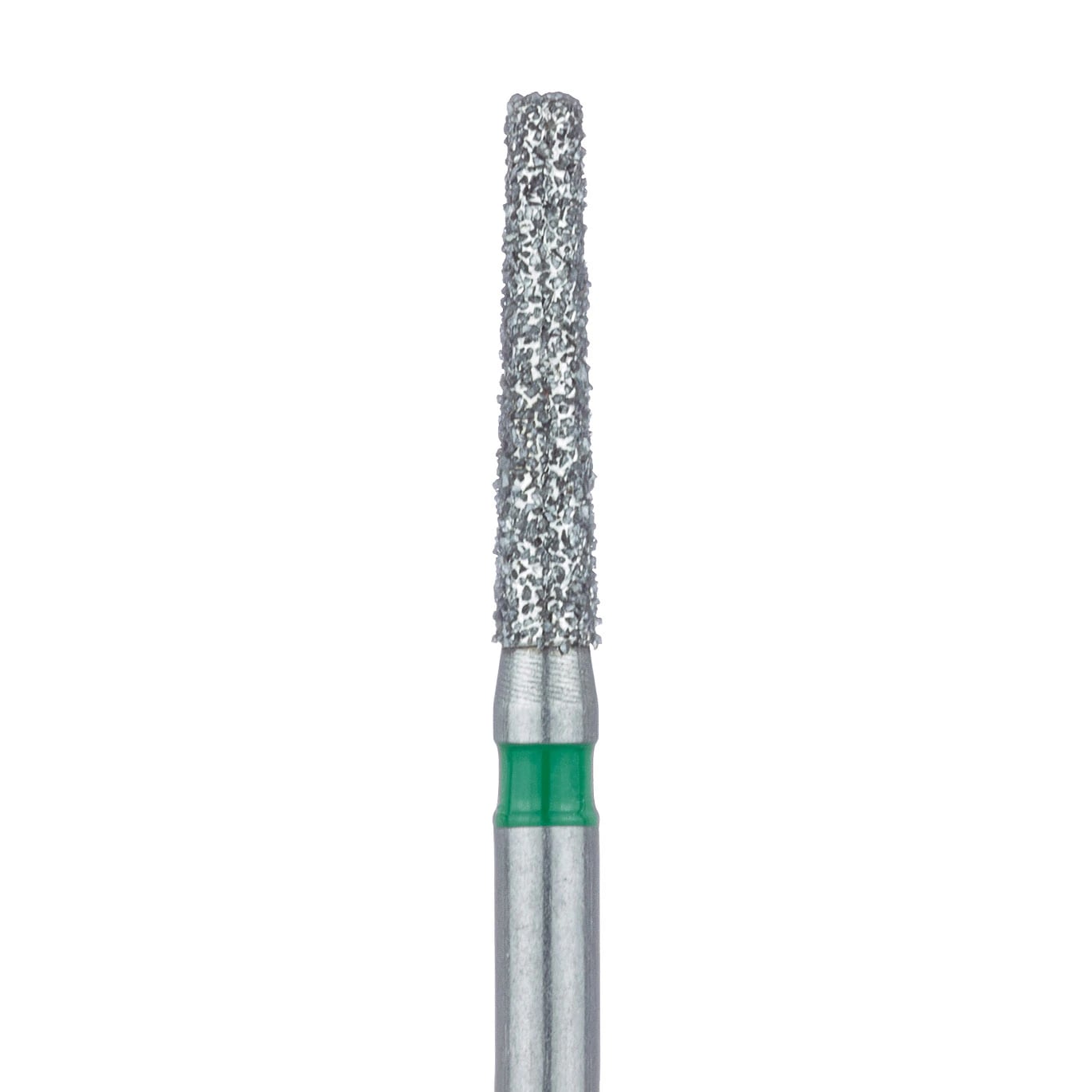 Meisinger Multi-Use Diamond Bur, FG, Long Tapered Flat End, #847G, 1.6 mm, Coarse, Green, 5/Pk, 847G-016-FG