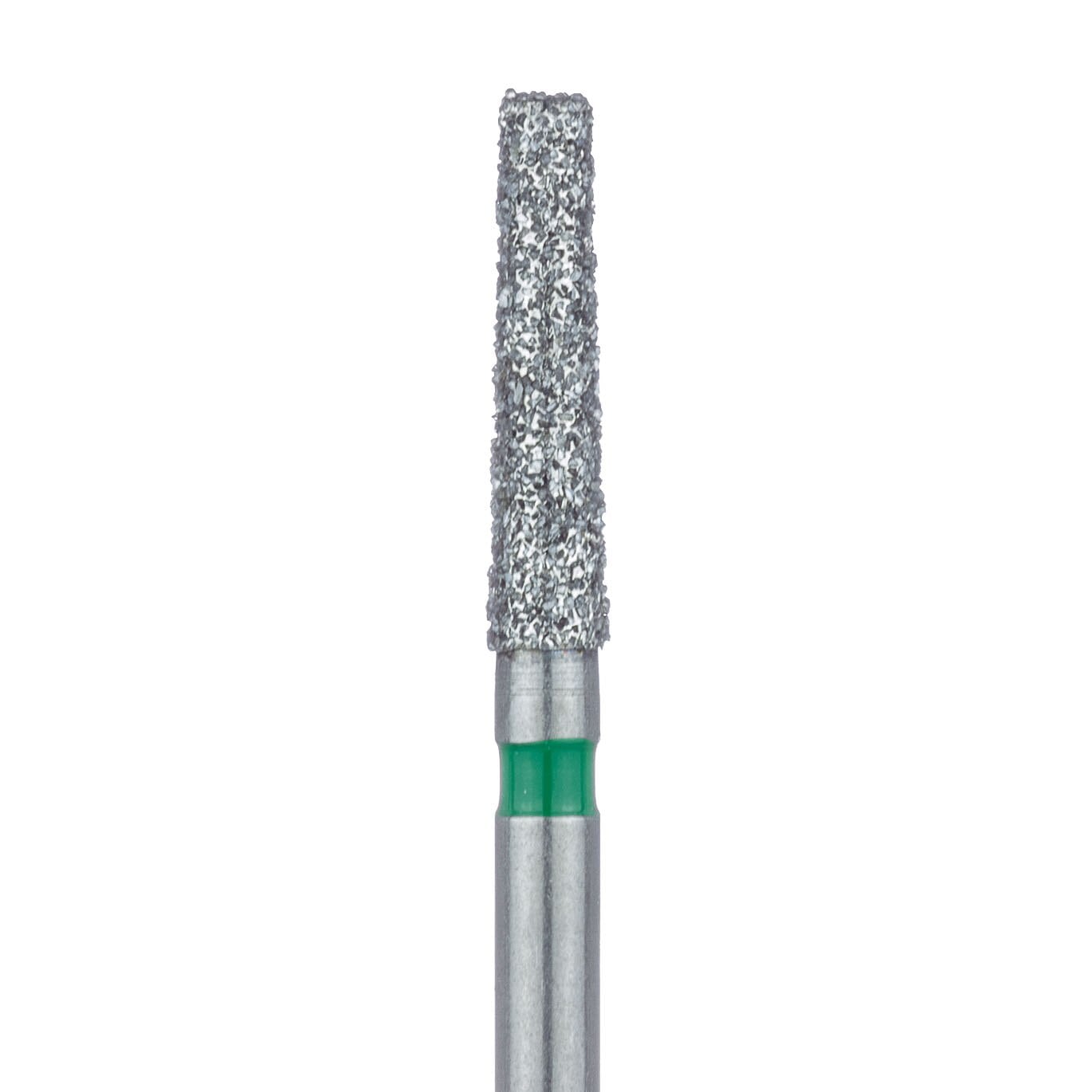 Meisinger Multi-Use Diamond Bur, Friction Grip, Tapered Flat End, 847G, 1.8 mm, Coarse, Green, 5/Pk, 847G-018-FG