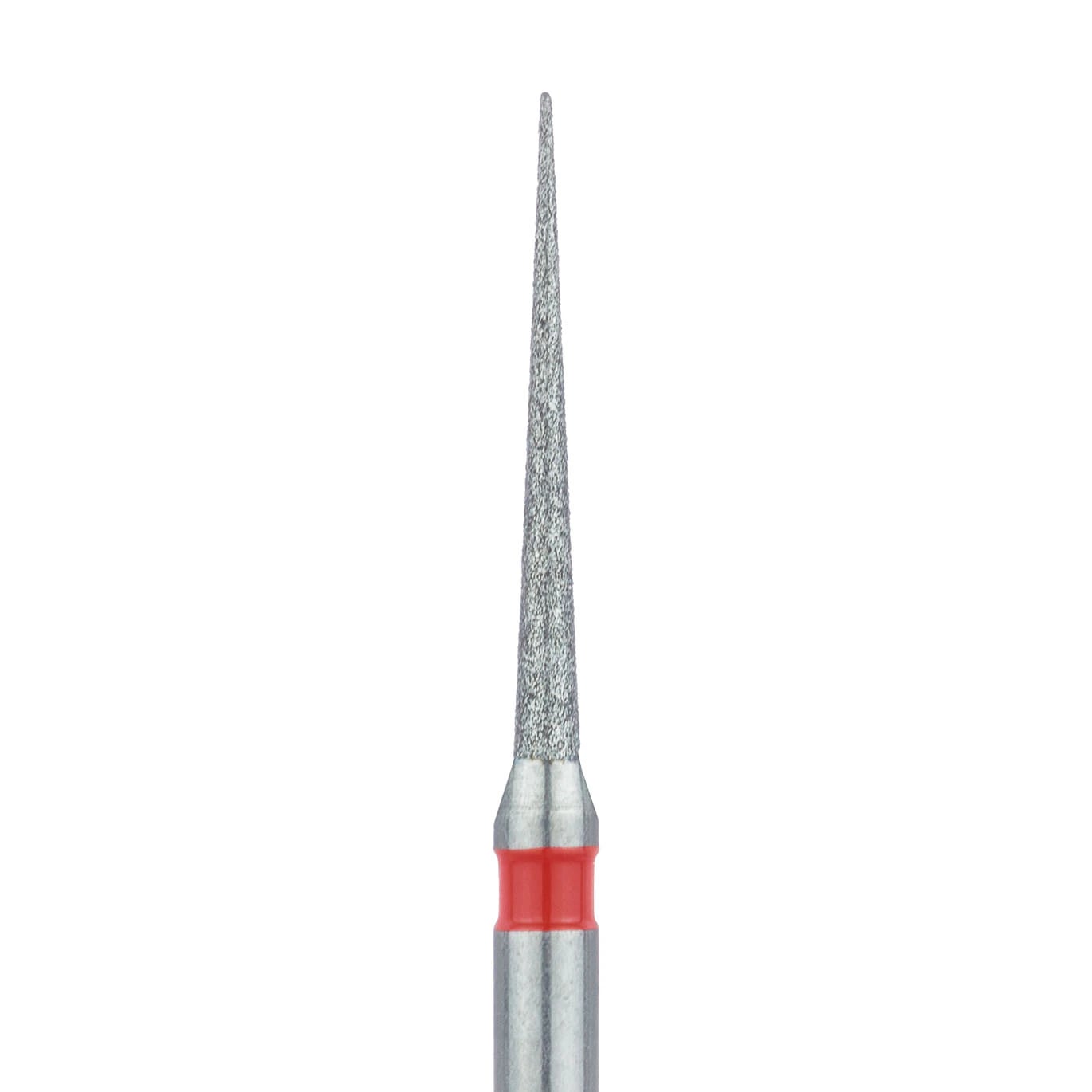 Meisinger Multi-Use Diamond Bur, Friction Grip, Long Needle, Fine (Red), 1.0 mm Head, 10 mm Working Length, 5/Pk, 859F-010-FG
