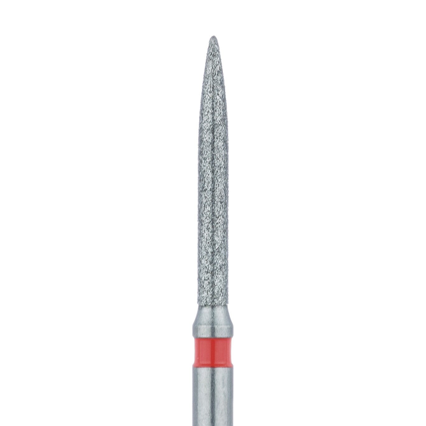 Meisinger Multi-Use Diamond Bur, FG, Long Flame, #863F, 1.2 mm, Fine (Red), 5/Pk, 863F-012-FG
