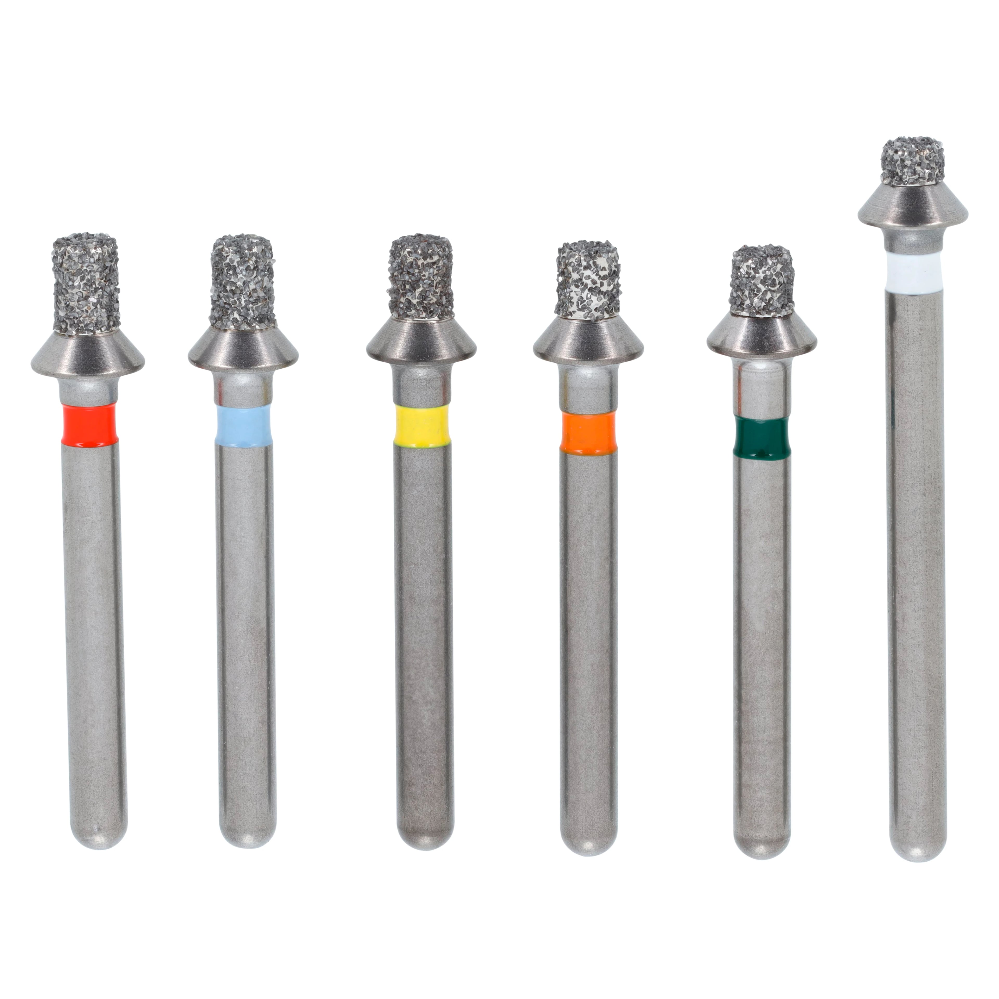 Meisinger Occlusal Reduction Kit, 6-Piece Diamond Bur Set, FG, 1.0-2.4 mm Depth Stops, 2565