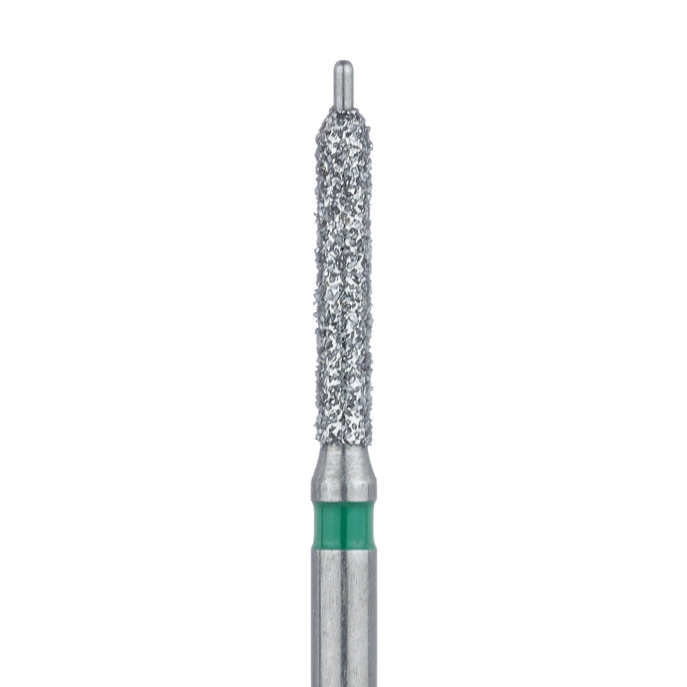 Meisinger 509G-014-FG Crown Prep Diamond Bur, Coarse (Green), Straight Guide Tip, 1.4mm Head, 8mm Working Length, Friction Grip, 5/Pk